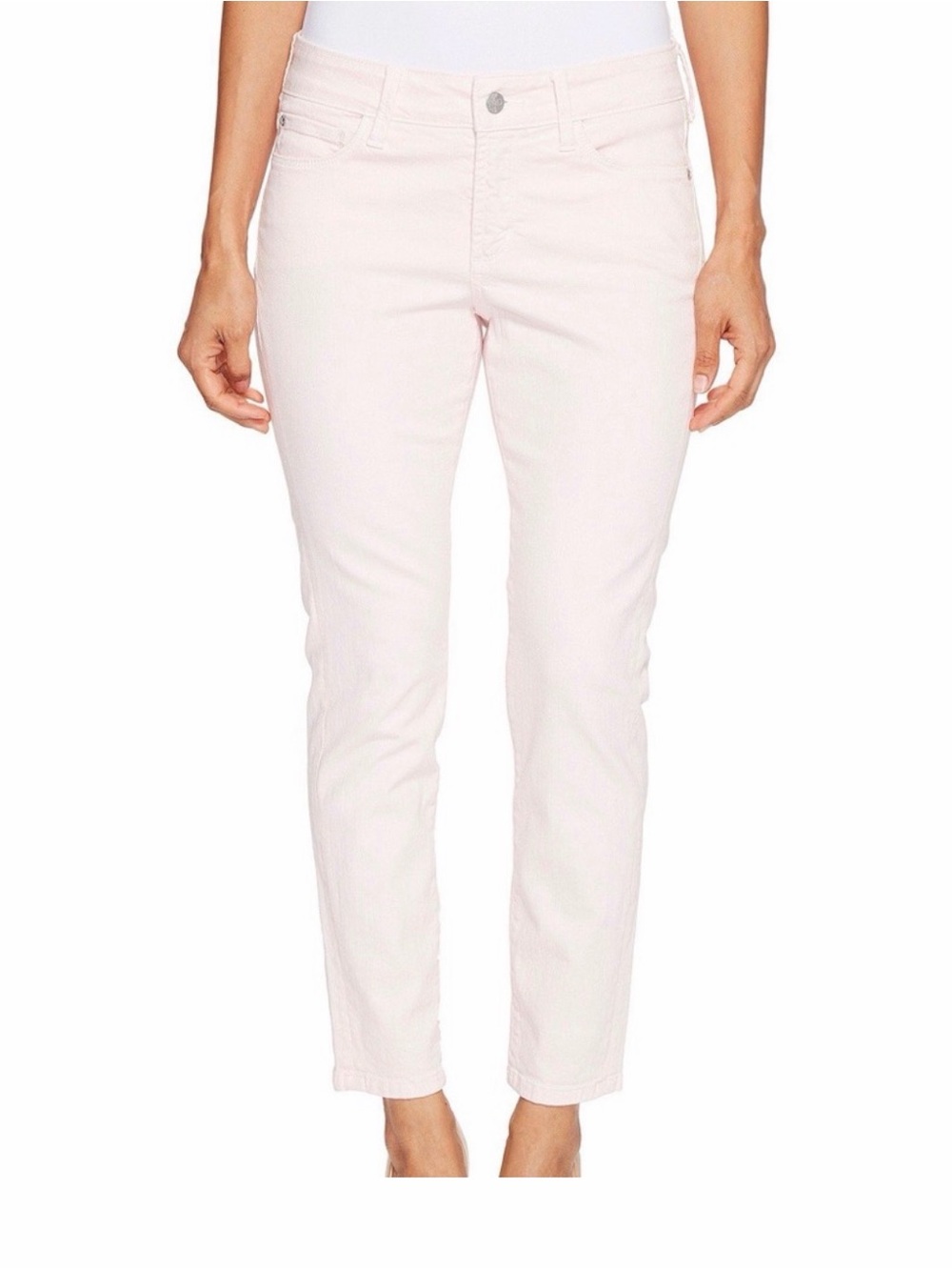 NYDJ Alina Convertible Ankle - Pink Chiffon Denim Jeans - Women’s 14